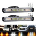Nghtmre 2 Pack 24led Waterproof Ipx-4 Dc 12-24v Amber White Car Truck Emergency Warning Hazard Flash Strobe Light Bar For