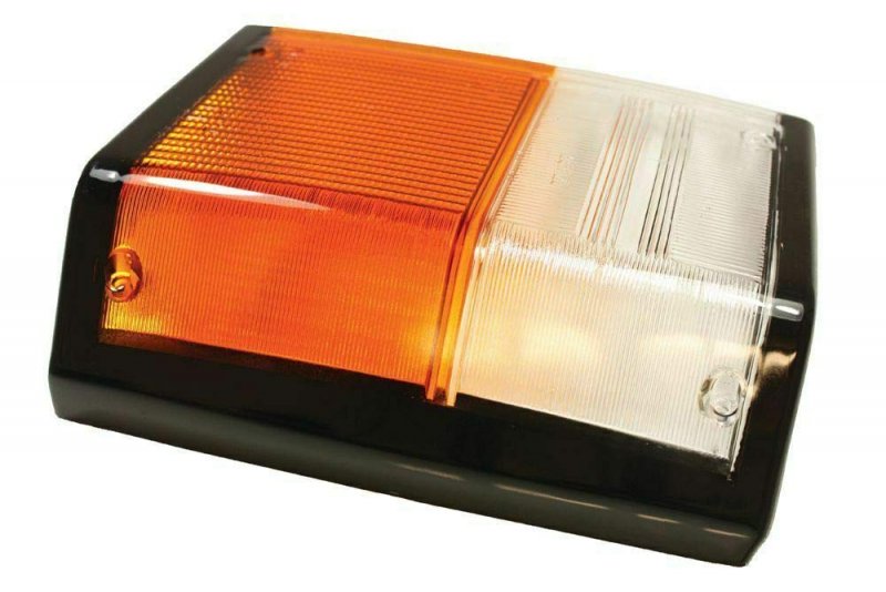 Bearmach Front R H Passenger Side Indicator Lens In Amber Clear Version For Land Rover Rr Classic County 1982-1989 Part Aeu1610