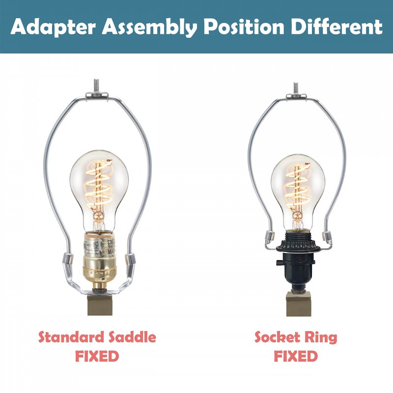 Aspen Creative 20040-32a 9 Lamp Shade Harp Holder With E26 Uno Fitter Adapter Includes Solid Steel Bumped Cylinder Finial And