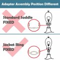 Aspen Creative 20040-32a 9 Lamp Shade Harp Holder With E26 Uno Fitter Adapter Includes Solid Steel Bumped Cylinder Finial And