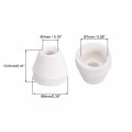 Uxcell 100pcs Ceramic Electrical Insulator 4mm Dia Tapered Porcelain Tube Beads High Temperature Max 1000c For Oven