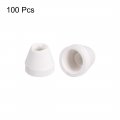 Uxcell 100pcs Ceramic Electrical Insulator 4mm Dia Tapered Porcelain Tube Beads High Temperature Max 1000c For Oven