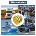 Uxcell 22 Mm Momentary Push Button Switch Aluminum Alloy Round Start Spst 1no Ac 250v Gold Tone