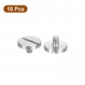 Uxcell M3x4mm Slotted Round Large Flat Head Screws 10pcs 304 Stainless Steel Decoration