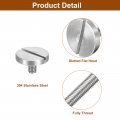 Uxcell M3x4mm Slotted Round Large Flat Head Screws 10pcs 304 Stainless Steel Decoration