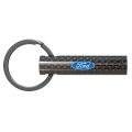 Ford Logo Black Real Carbon Fiber Custom Designed Tube Style Key Chain Keychain Official Licensed In The Usa