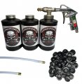 Pro Undercoating Gun Kit With 2 Wands 3 Quart Bottles And 50 Rust Plugs 