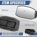 Utv Side Mirrors White Glass Rear View With Handlebar Clamp Bracket Mount Universal For Utvs Rectangle Style
