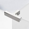 Uxcell Glass Fixing Clip 2pcs For 10-12mm 304 Stainless Steel T-shaped Clamp Support Bracket Display Cabinet Fish Tank