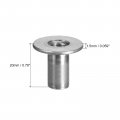 Uxcell M8 T-nuts 12pcs Carbon Steel Tee Nuts Round Base Weld 20mm Height Through Hole Flange Insert Female Thread Plate