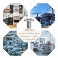 Uxcell M8 T-nuts 12pcs Carbon Steel Tee Nuts Round Base Weld 20mm Height Through Hole Flange Insert Female Thread Plate