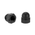 M4x0 7 Acorn Cap Nuts 30 Pieces Nylon Dome Head Hardware For Bolt Cover Black 