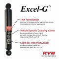 344082 Excel-g Gas Shock Rear Automotive Absorber For Cars And Trucks Stock Size Black Silver Chrome Finish