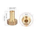 Uxcell Brass Hose Barb Fitting Connector 12mm G1 2 Female Thread Pipe Adapter 2pcs