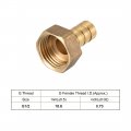 Uxcell Brass Hose Barb Fitting Connector 12mm G1 2 Female Thread Pipe Adapter 2pcs