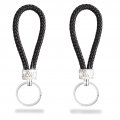 Loryvan Bling Crystal Diamond Keychian For Women Hand Wrist Lanyard Key Chain Glitter Rhinestones Keychain All Cars Keys-black 