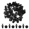 Uxcell 20pcs 6mm Hole 15mm Head Cars Defender Door Clips Trim Fasteners Black