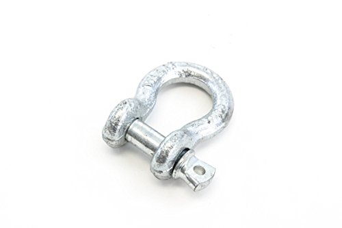 2 Pak 3 8 10mm Galvanized D Ring Shackle 75 Ton Boat Marine Anchor Screw Pin