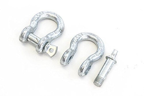 2 Pak 3 8 10mm Galvanized D Ring Shackle 75 Ton Boat Marine Anchor Screw Pin