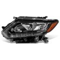 Auto Dynasty Headlight Assembly For 2014 2015 2016 Nissan Rogue Driver Left Side Halogen Headlamp Replacement Ni2502226 Black 