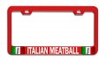 Italian Meatball Italy Rd Metal License Plate Frame Tag Holder Universal Fit For Us And Canada Vehicles Heavy Duty Steel 12 5 X 