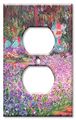 Art Plates Decorative Switch Over Sized Outlet Cover Metal Wall Plate Monet The Artist S Garden 