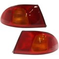 Rear Tail Light Assemblies Pair For 1998 2002 Toyota Corolla Driver And Passenger Side Halogen Amber Red Lens To2800121 