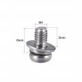Uxcell M4 X 6mm Stainless Steel Phillips Pan Head Machine Screws Bolts Combine With Spring Washer And Plain Washers 10pcs