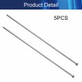 Hegebeck Straight Ejector Pin Round Tip 8 Total Length Steel Punch 1 Shank Dia 65mn Sliver Gray 5 Pcs