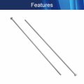 Hegebeck Straight Ejector Pin Round Tip 8 Total Length Steel Punch 1 Shank Dia 65mn Sliver Gray 5 Pcs