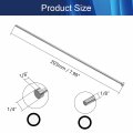 Hegebeck Straight Ejector Pin Round Tip 8 Total Length Steel Punch 1 Shank Dia 65mn Sliver Gray 5 Pcs
