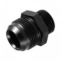 X Autohaux 16an Flare To 12an Orb O Ring Port Male Fuel Pump Rail Adapter Fitting Adapters For Car Aluminum Alloy Black