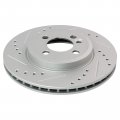 Trq Front Ceramic Brake Pad Performance Drilled Slotted Rotor Kit W Chemicals