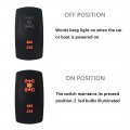 Bacautoparts Orange Backlit Rocker Switch 5pin On-off Laser Etched Toggle For Car Marine Boat Dashboarda 4x4 2x4