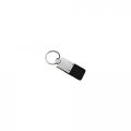 Au-tomotive Gold Duo Rectangular Leather Key Chain For Dodge Ram Black