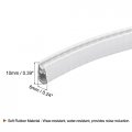 Uxcell U Channel Edge Trim 16 4ft Length Rubber Guard Seal Strip Protector Fit For 1-2 5mm 15 64 W X 25 H White