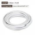Uxcell U Channel Edge Trim 16 4ft Length Rubber Guard Seal Strip Protector Fit For 1-2 5mm 15 64 W X 25 H White