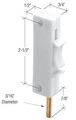White Sliding Window Lock S4544 With 7 8 In Steel Pin And Nylon Housing For Dual Glazed Windows 