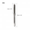 Uxcell Metric Machine Tap Left M5 Thread 0 8 Pitch H2 Accuracy 3 Flutes High Speed Steel 2pcs