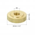 Uxcell Knurled Thumb Nuts 1pcs M8 X D23mm H7mm Brass Flat Head Through Hole With Collar Round Knobs Fasteners For 3d Printer