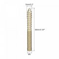 Uxcell M5x50mm Hanger Bolts 20pcs Double Ended Thread Dowel Screws For Wood Furniture