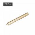 Uxcell M5x50mm Hanger Bolts 20pcs Double Ended Thread Dowel Screws For Wood Furniture