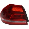 Volkswagen Passat 2012 2015 Tail Light Assembly Driver Side Dot Certified Halogen Red Polycarbonate Lens Vw2804108n 