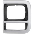 Headlight Bezel Driver Side For Chevy G20 G30 1992 1993 1994 1995 1996 Silver Replacement Gm2512181 15685963 Single 