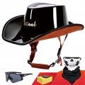 Retro Motorcycle Half Helmet Face Western Cowboy Hat Women Men Lightweight Scooter Moped Jet-helmet Dota Approved Sunglasses