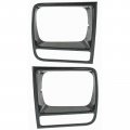 1a Auto Black Headlight Headlamp Trim Bezels Left Right Pair Set For 97-01 Cherokee 
