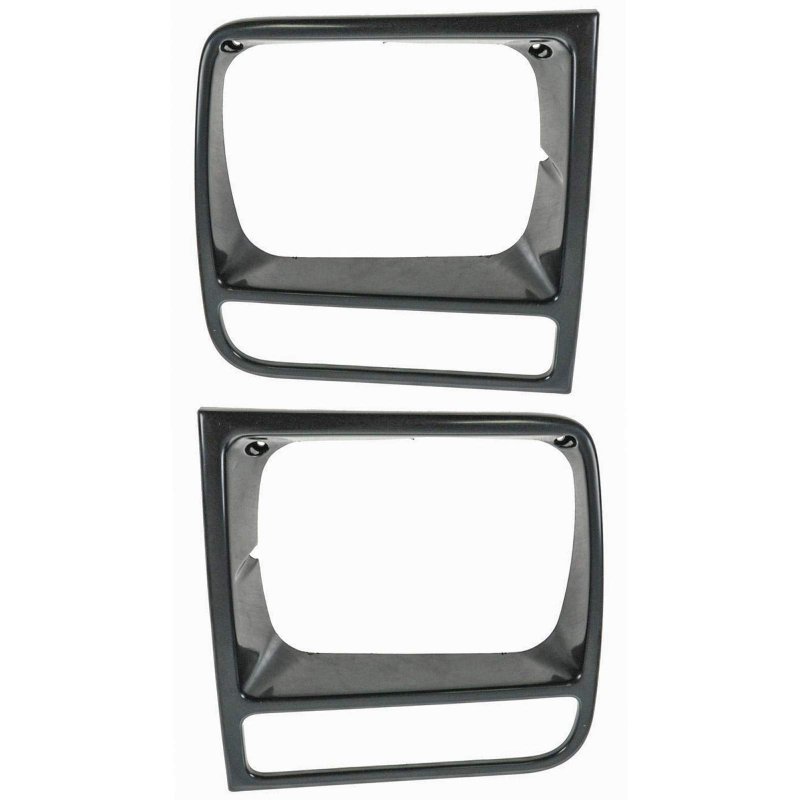 1a Auto Black Headlight Headlamp Trim Bezels Left Right Pair Set For 97-01 Cherokee