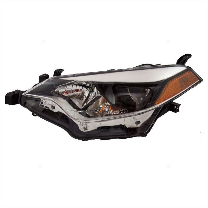 Loyalheartdy Headlight Assembly For 2014 2015 2016toyota Corolla 4-door Sedan Halogen Oe Headlamp Replacement Chrome Housing