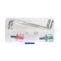 Box Of 5 Mini Offset Magnetic Screwdrivers With Phillips And Flat Head For Automotive Fender Installation Silver Red Green