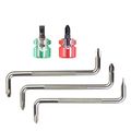 Bcp Box Of 5 Mini Offset Magnetic Screwdriver Boxset With Phillips Flat Head For Automotive Fender Installation 